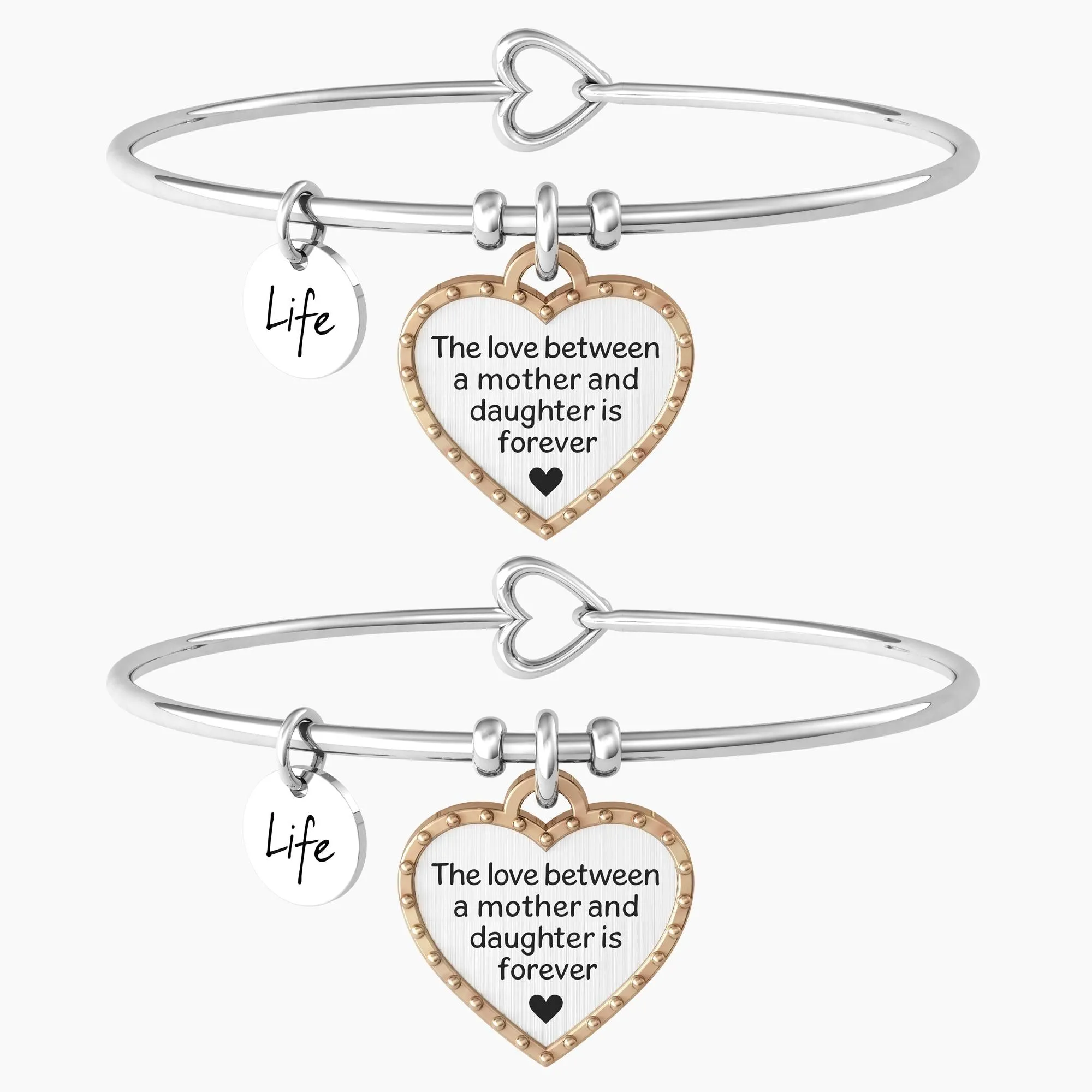Set di bracciali mamma e figlia con ciondolo cuore - MAMMA - FIGLIA | FOREVER - 732088