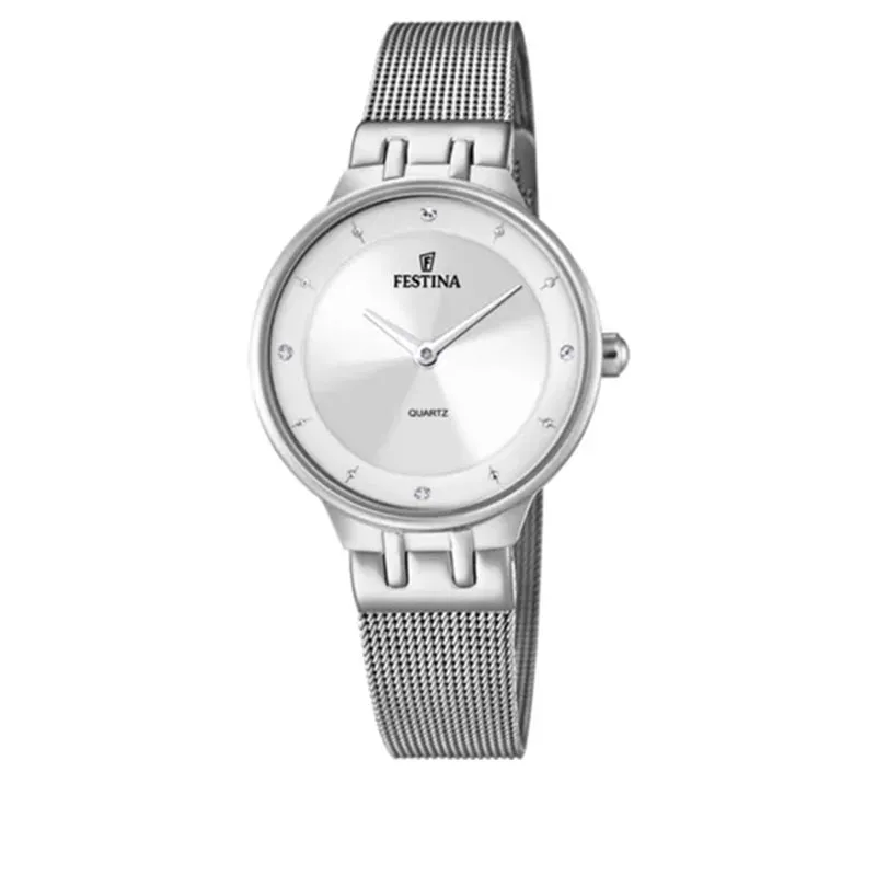 FESTINA – OROLOGIO DONNA – MADEMOISELLE GRIGIO ARGENTO MAGLIA MILANESE