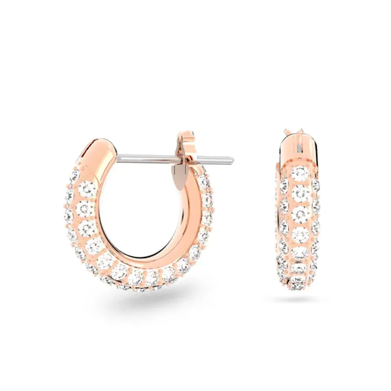 SWAROVSKI – ORECCHINI DONNA – Orecchini a cerchio Stone piccolo, placcato color oro Rosa