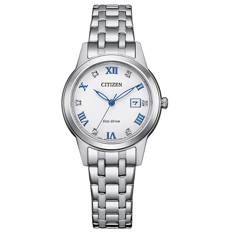 CITIZEN – OROLOGIO DONNA – LADY QUADRANTE BIANCO CON SEI CRISTALLI