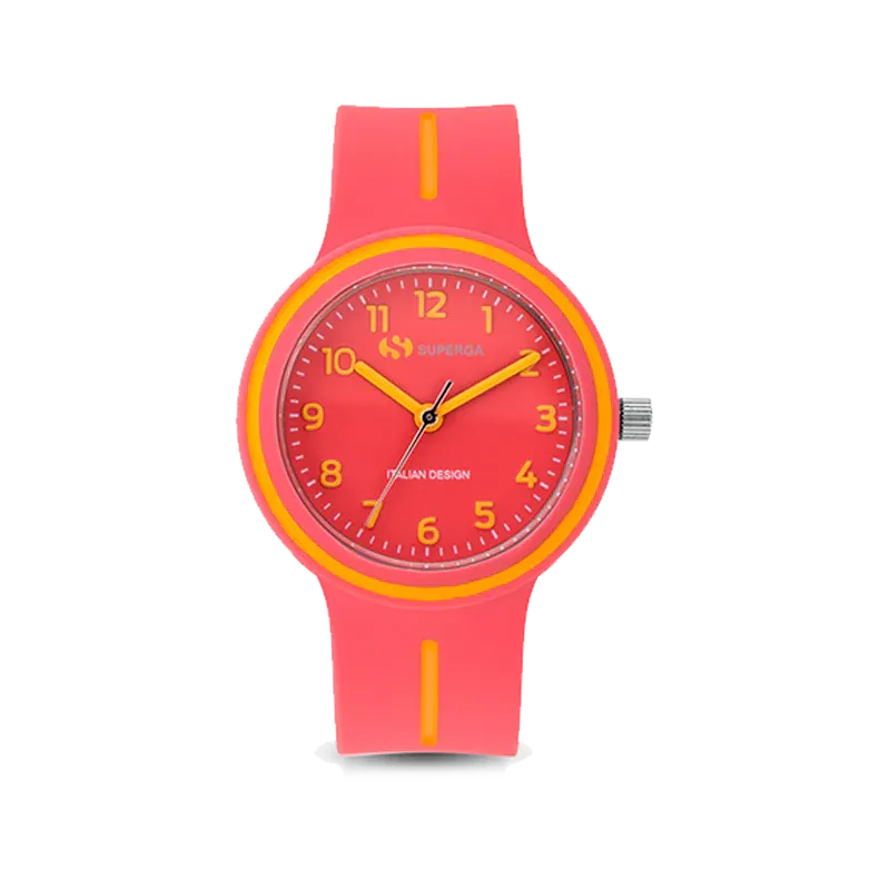 Superga Orologio Bambina Colorful Pesca e Giallo