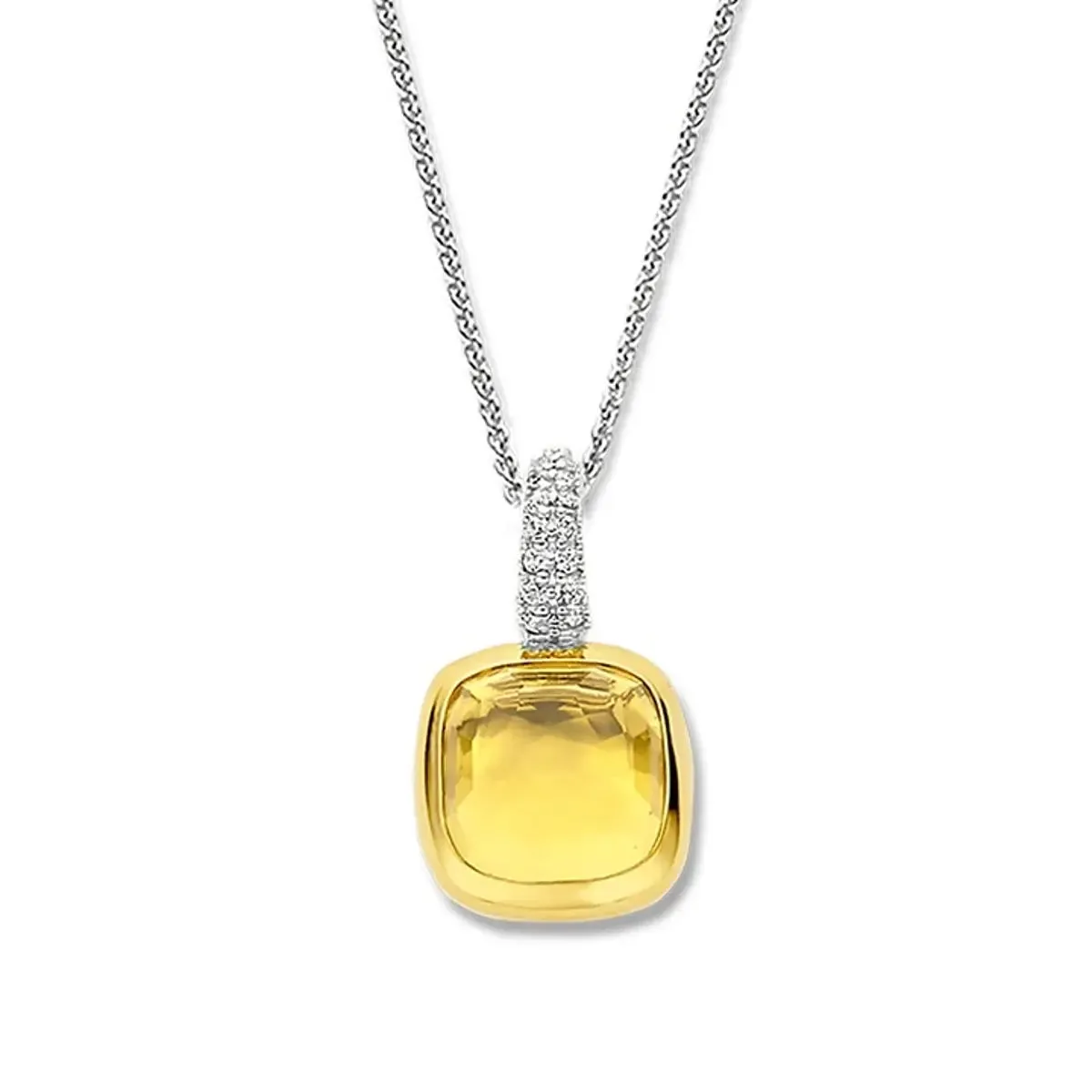 Ti Sento Collana Argento con Pendente Giallo 6829DY