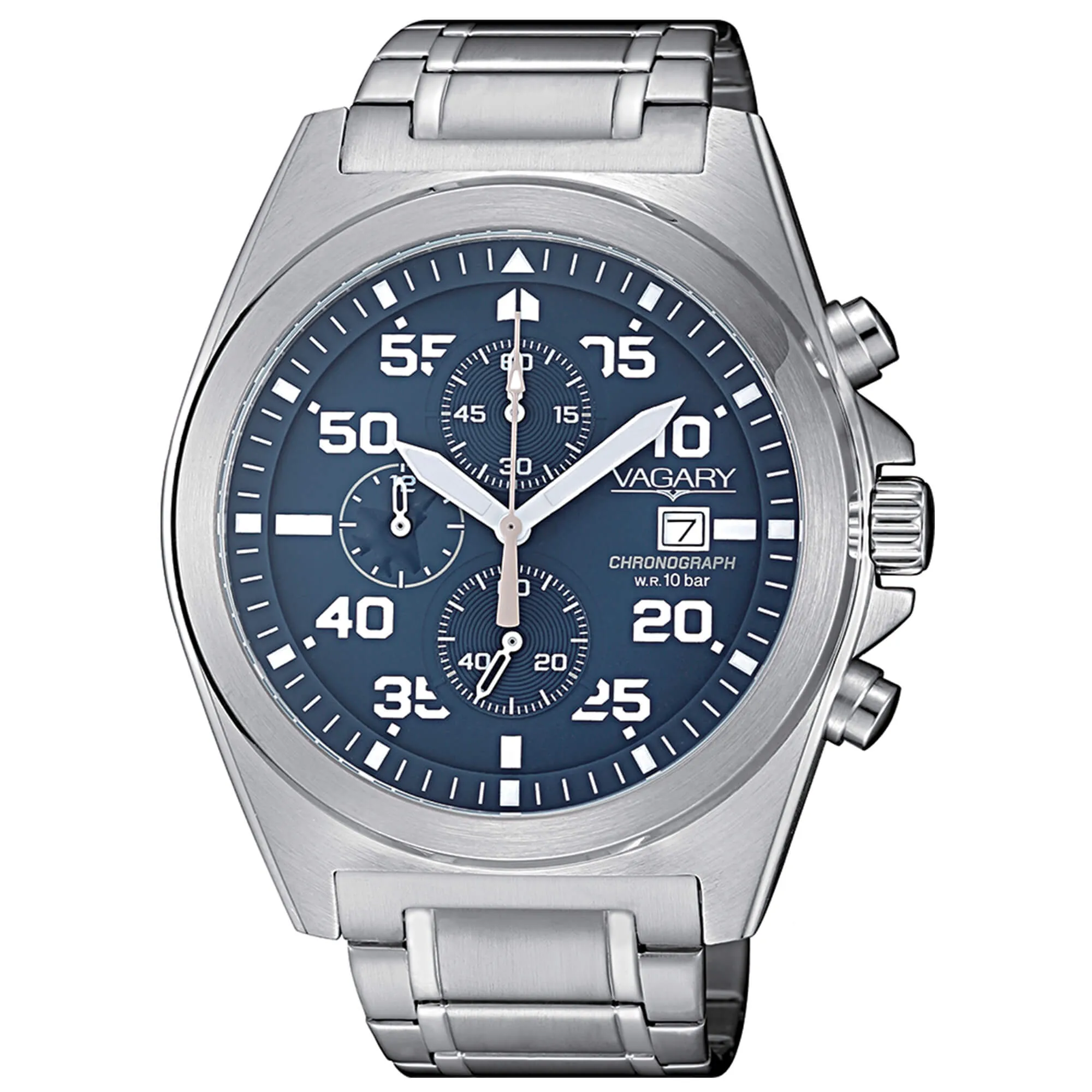 OROLOGIO VAGARY CRONO EXPLORE 98TH 43 MM CHRONO BLU - IA9-713-71