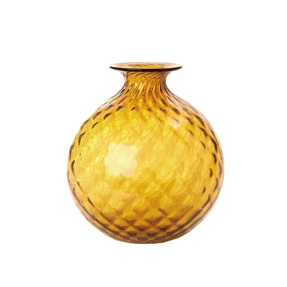 Venini Vaso Monofiore Balloton Ambra / Orizzonte piccolo