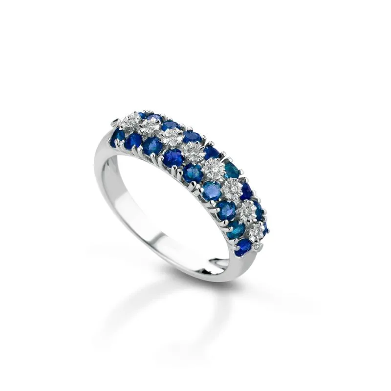 Anello Crusado con Zaffiri - Ventimiglia - VVTMZ1